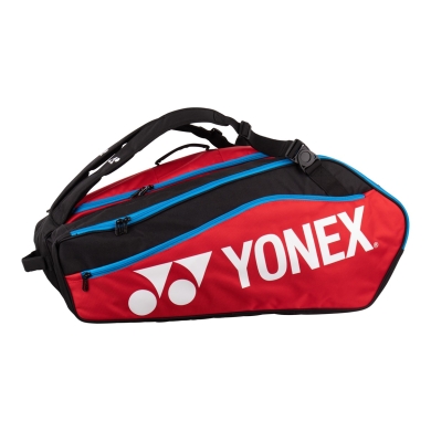 Yonex Racket Bag Club Line (Racket Bag, 3 Main Compartments) 2024 Red/Black 12 Pack